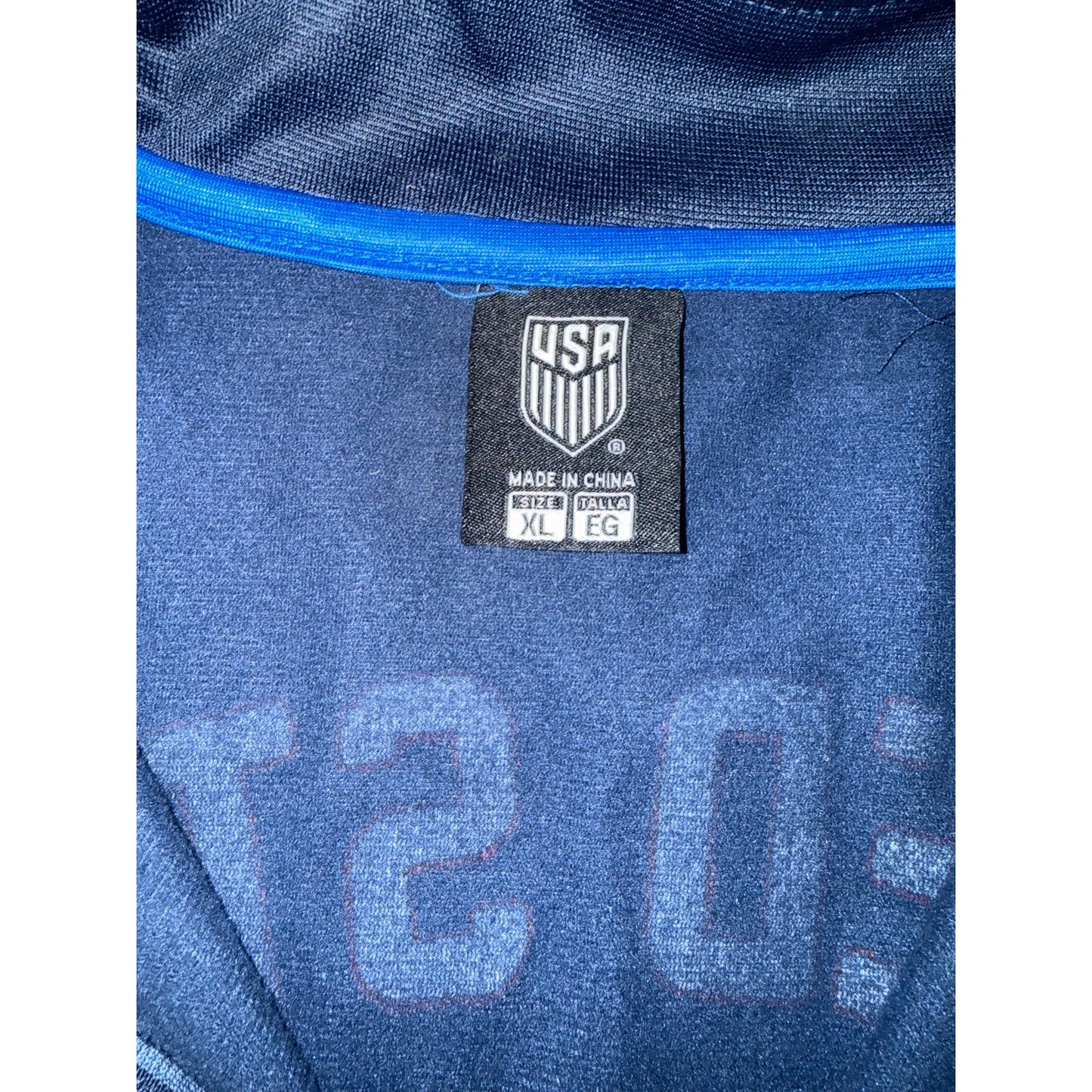 USA Soccer Full-Zip Track Jacket – Navy Blue – Size XL