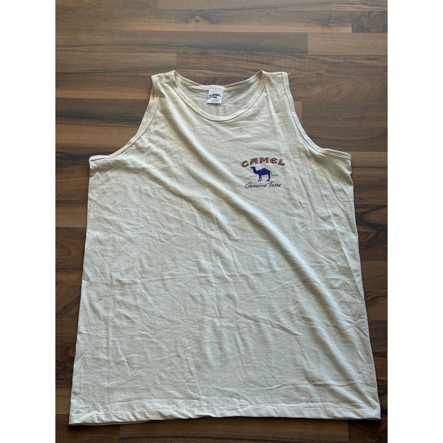 1995 Camel tank top slight yellowing Deadstock size xl