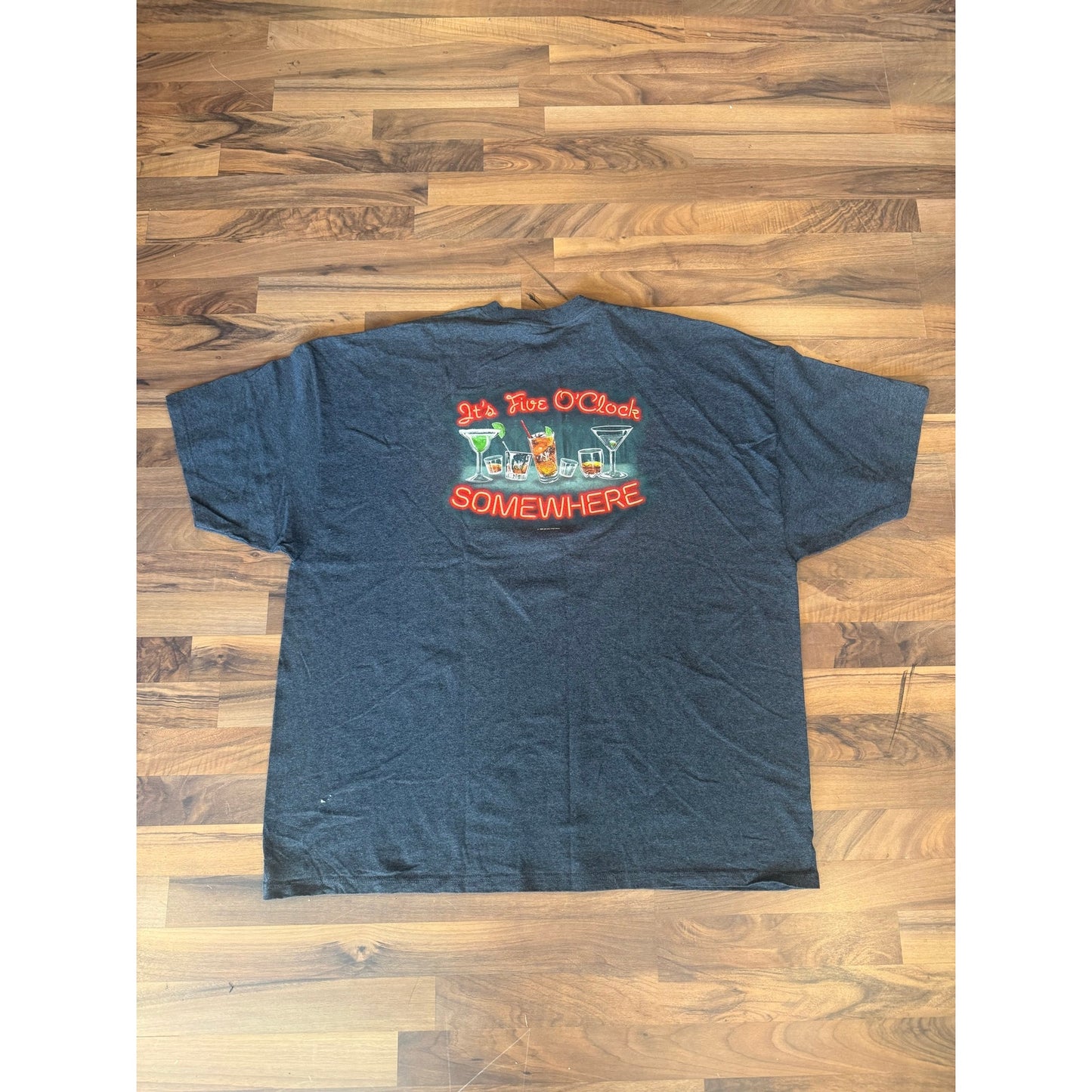 Big Dog Black Its Five O Clock Some Where Size 4XL