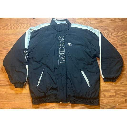 Pro Line Starter Oakland Raiders Puff Zip Size XL